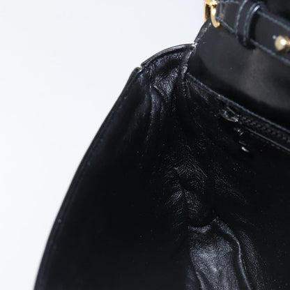 Celine Flap Shoulder Leather, Black, Leather, Shoulder Bag