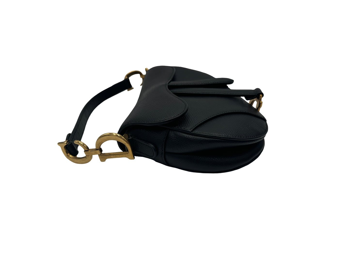 Christian Dior Dior Saddle Leather, Black, Leather, Handbag
