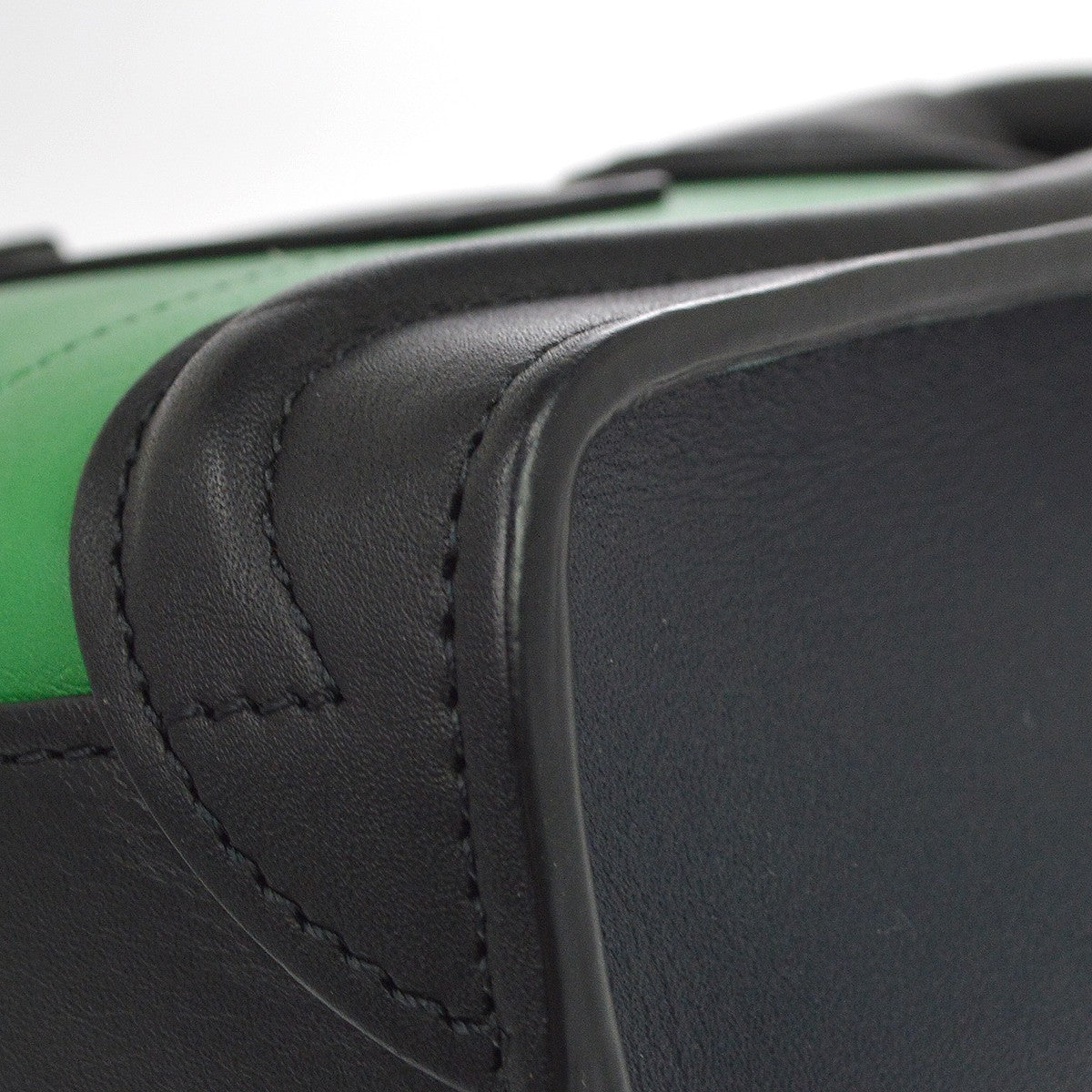 Celine Luggage Leather, Green, Leather, Handbag