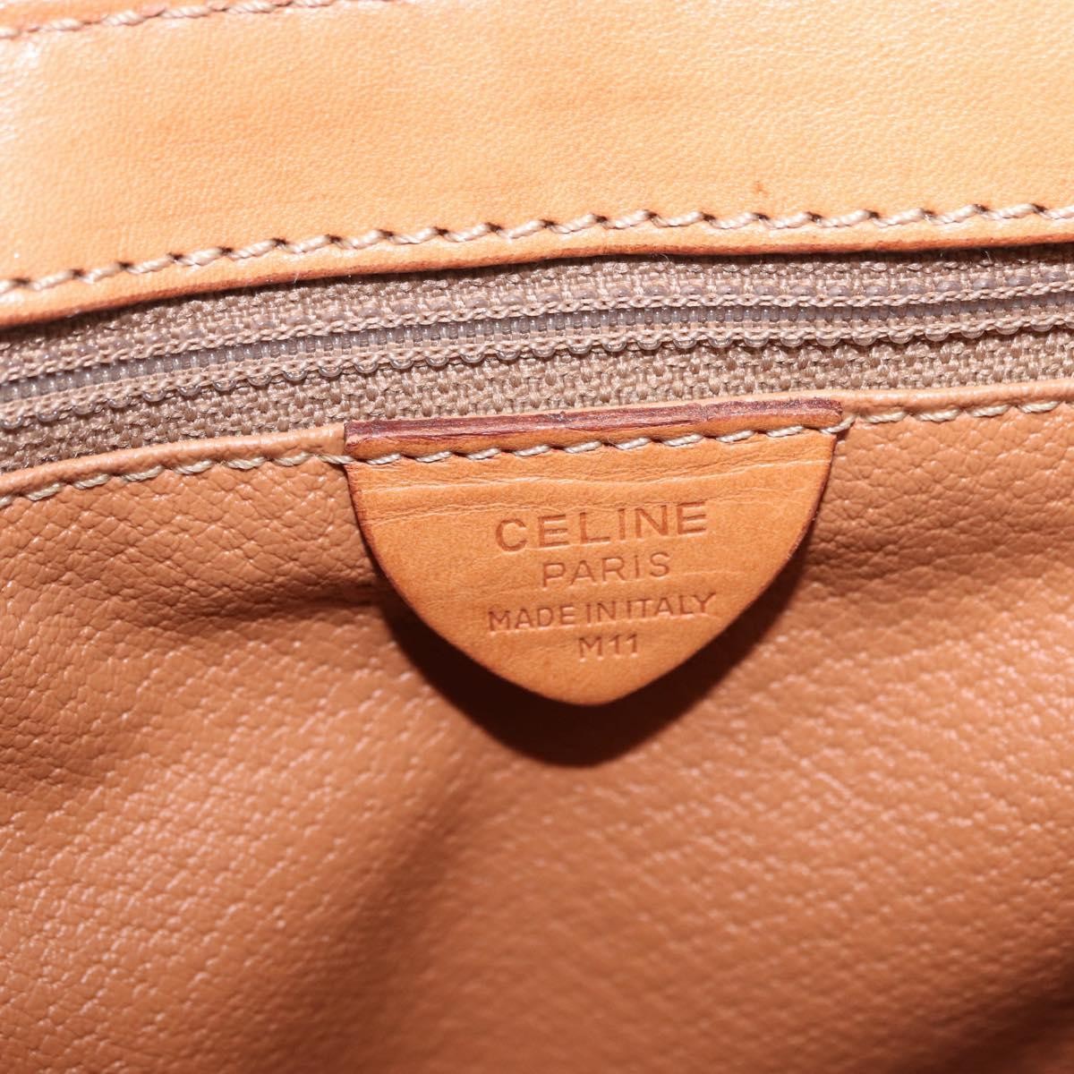 Celine Macadam Shoulder Canvas, Brown, Canvas, Crossbody Bag
