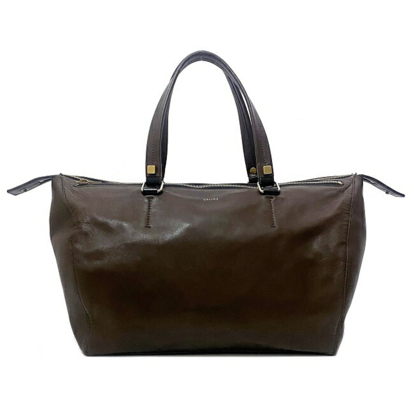 Céline Boston, Brown, Leather, handbag