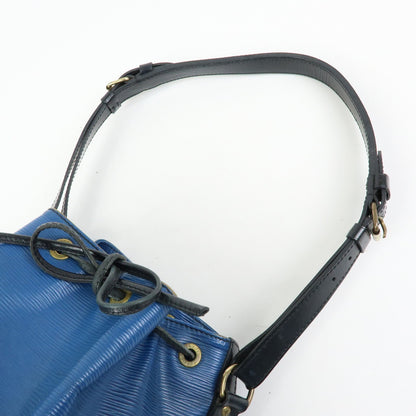 Louis Vuitton Bicolor Petit Noe Epi Leather, Blue, Leather, Handbag