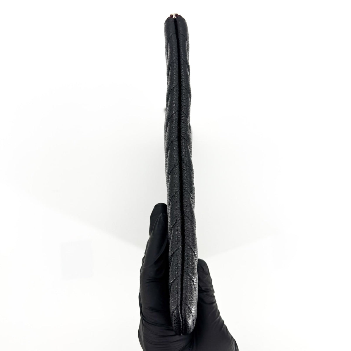 Chanel Charm O Case Chevron Lambskin, Black, Leather, Clutch