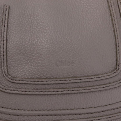 Chloe Marcie Satchel Leather, Gray, Leather, Handbag