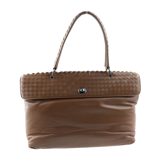Bottega Veneta Intrecciato, Brown, Leather, handbag