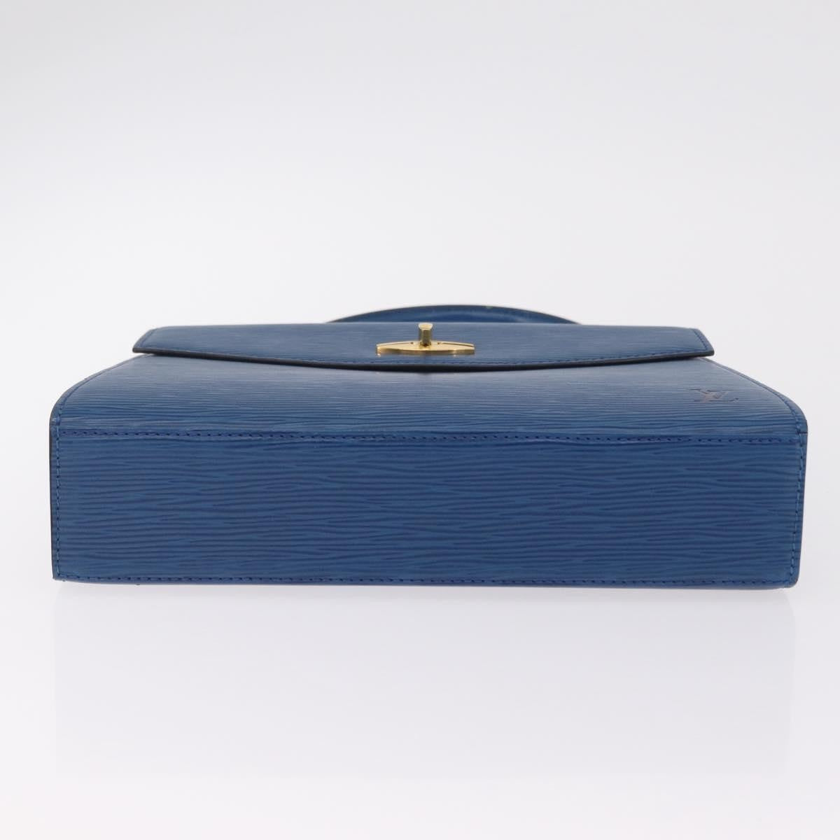 Louis Vuitton Malesherbes Epi Leather, Blue, Leather, Handbag