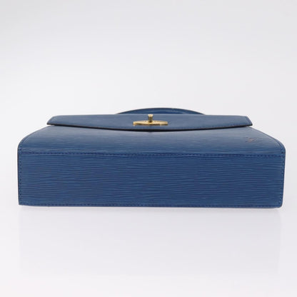 Louis Vuitton Malesherbes Epi Leather, Blue, Leather, Handbag