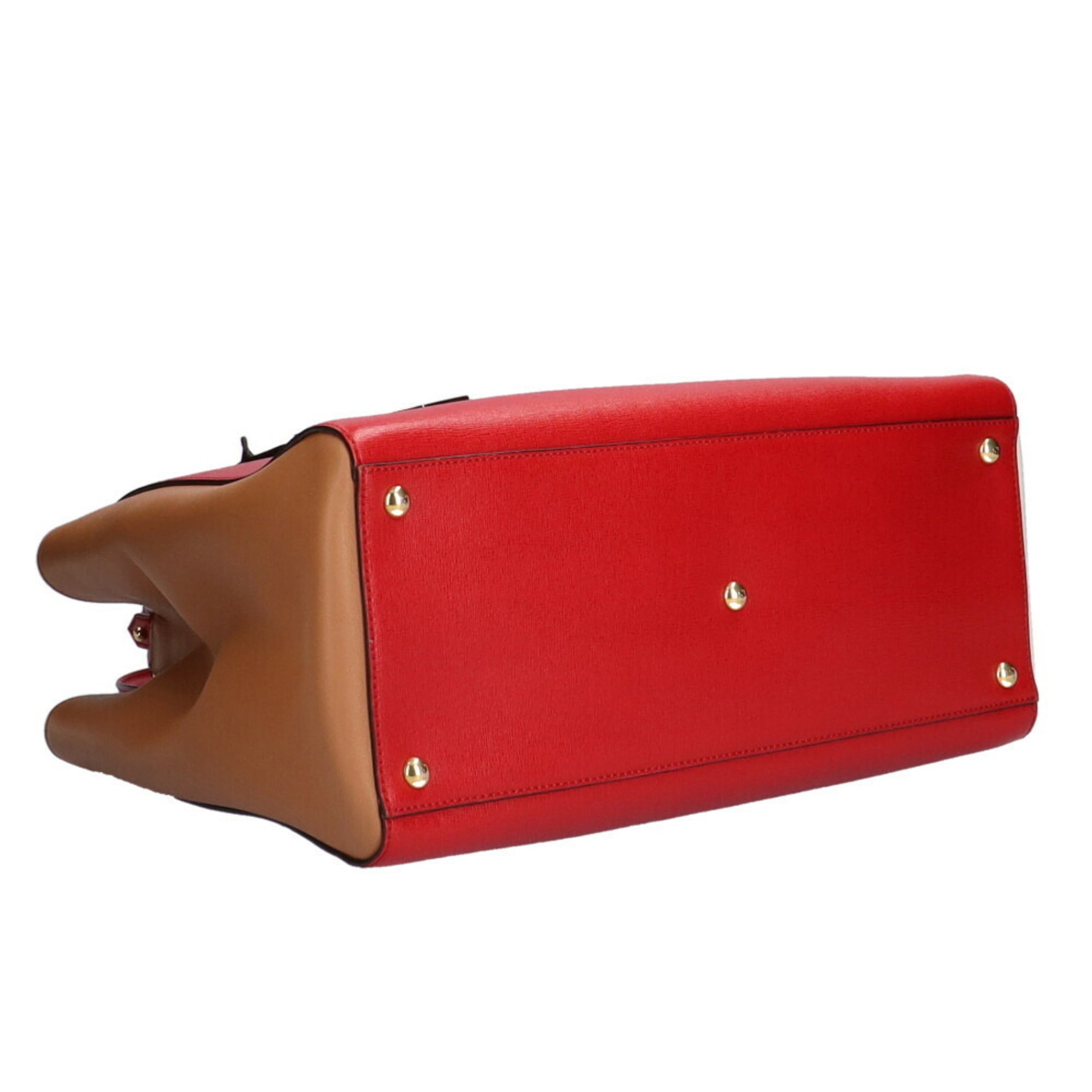 Fendi 2Jours, Red, Leather, handbag