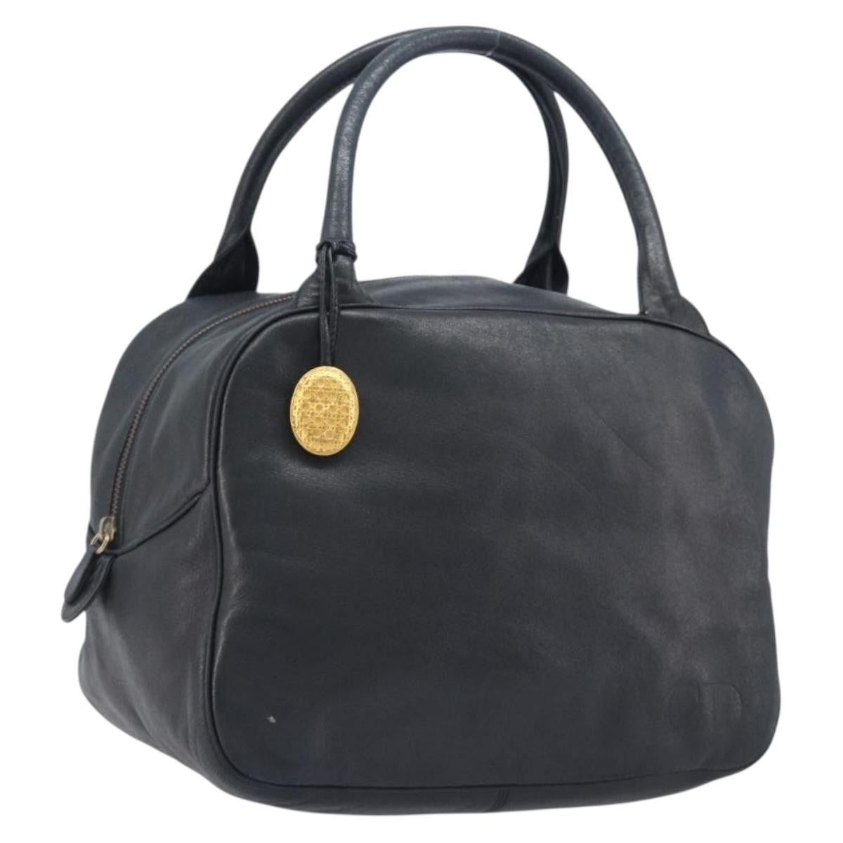 Christian Dior Handbag Leather, Navy, Leather, Handbag