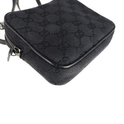 Gucci GG canvas, Black, Canvas, shoulder