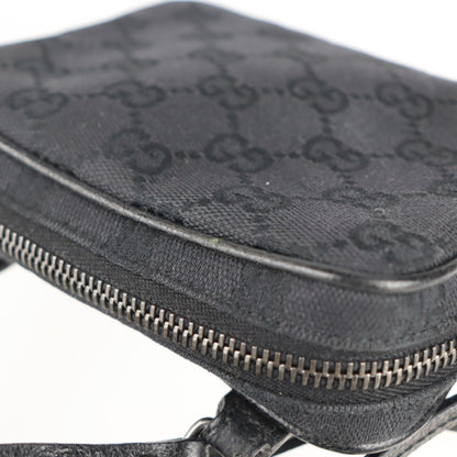 Gucci GG canvas, Black, Canvas, shoulder