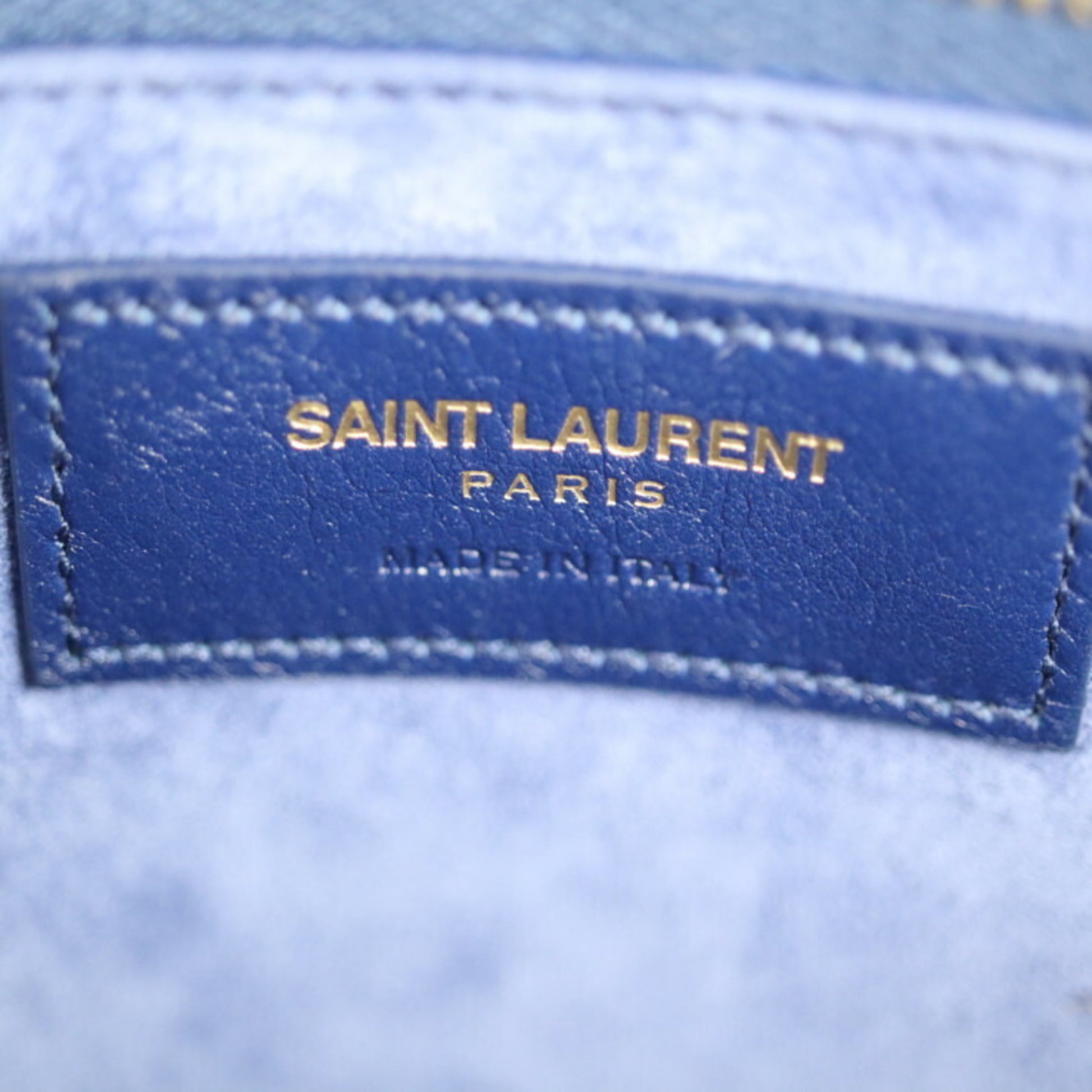 Saint Laurent, Blue, Leather, shoulder