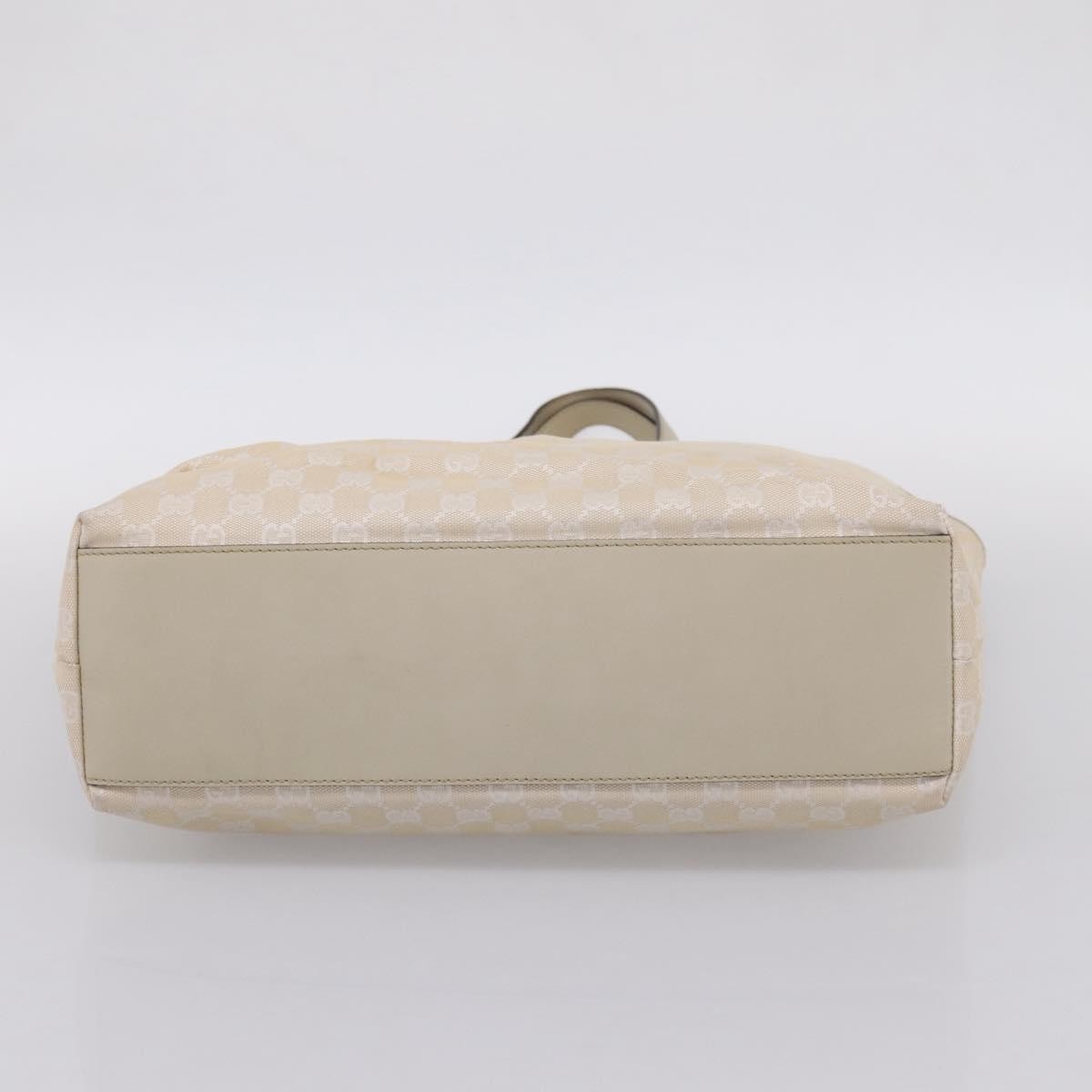 Gucci Open Tote GG Canvas and Leather, Beige, Canvas, Handbag