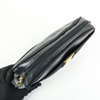 Salvatore Ferragamo Vara Bow Camera Leather, Black, Leather, Shoulder Bag
