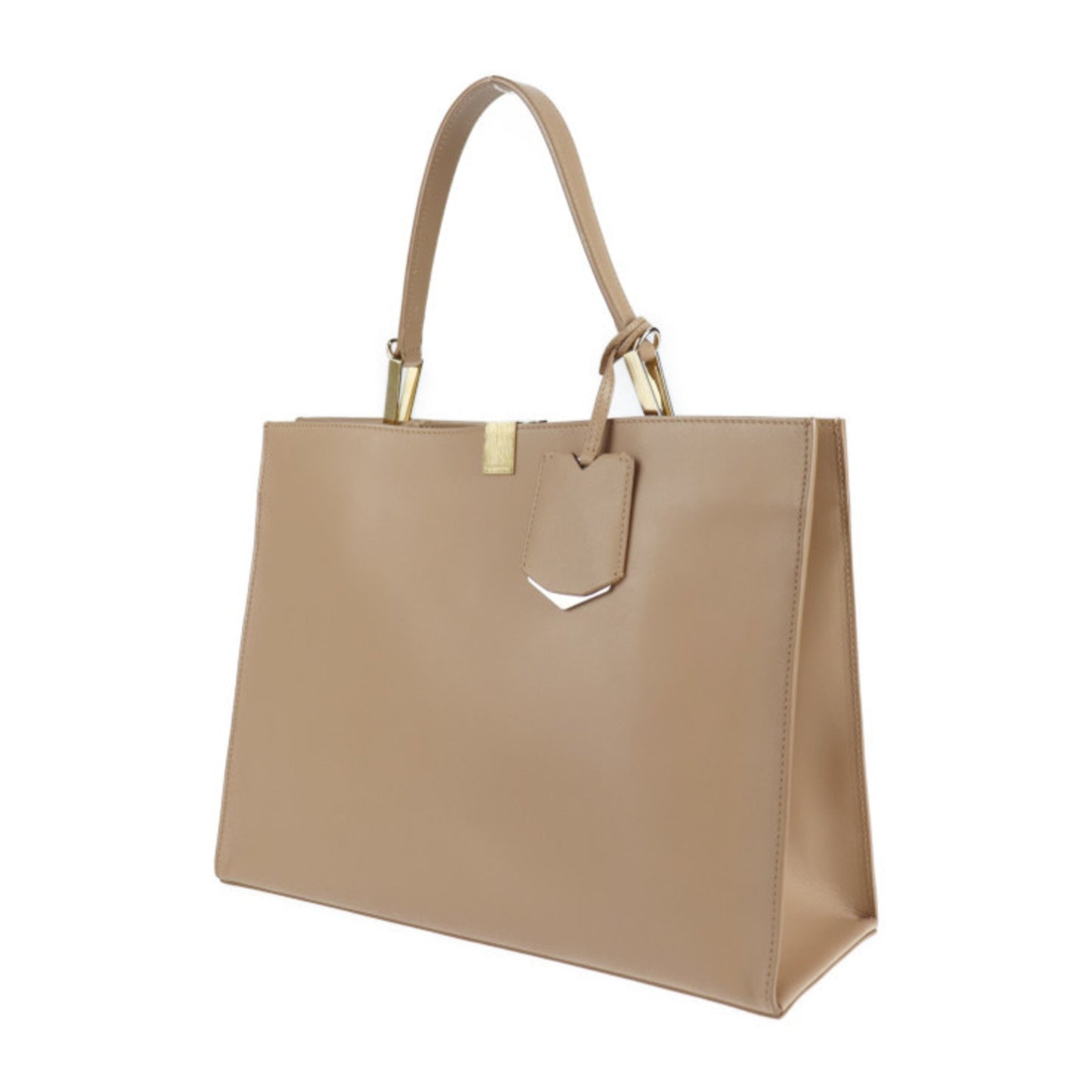 Balenciaga Dix, Beige, Leather, handbag