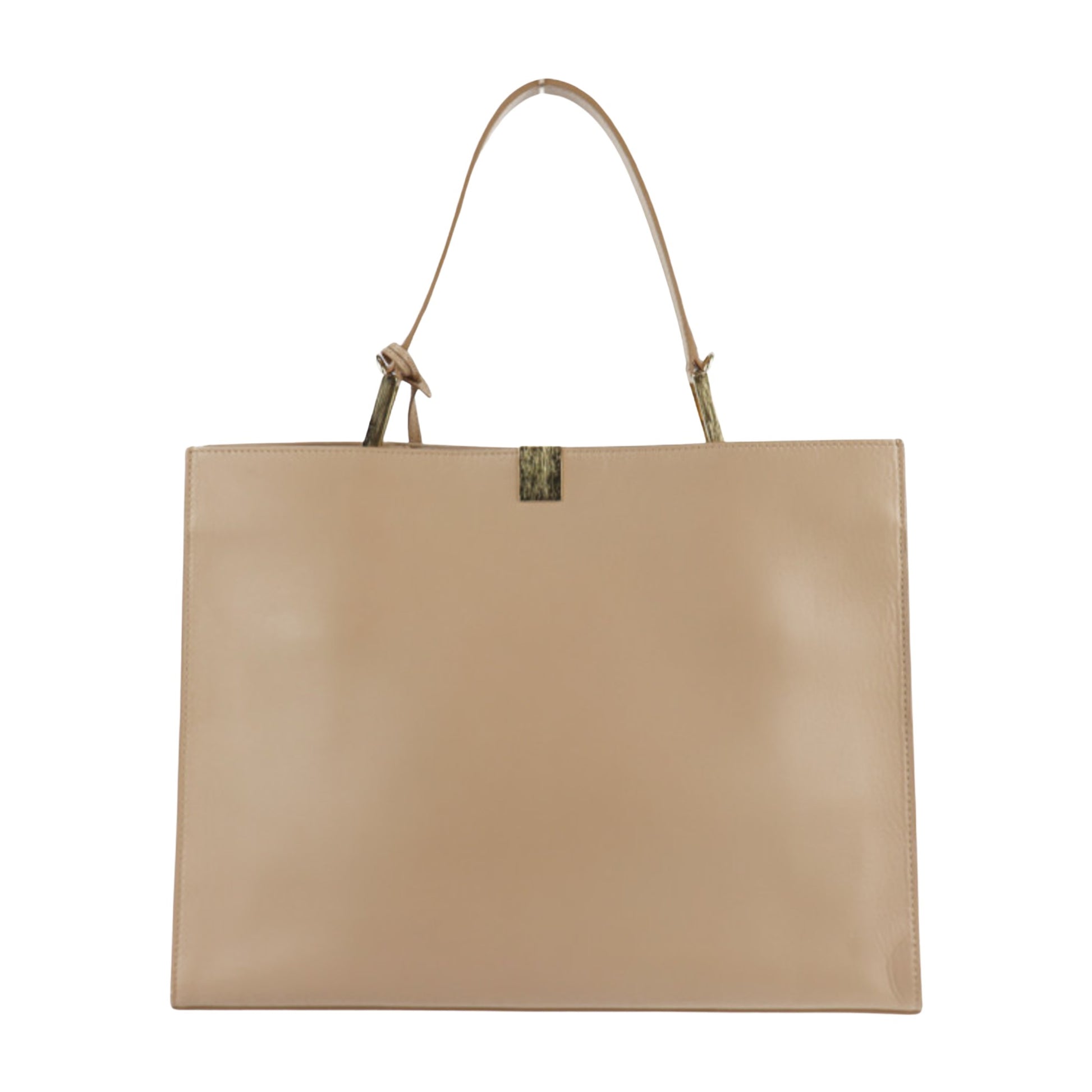 Balenciaga Dix, Beige, Leather, handbag