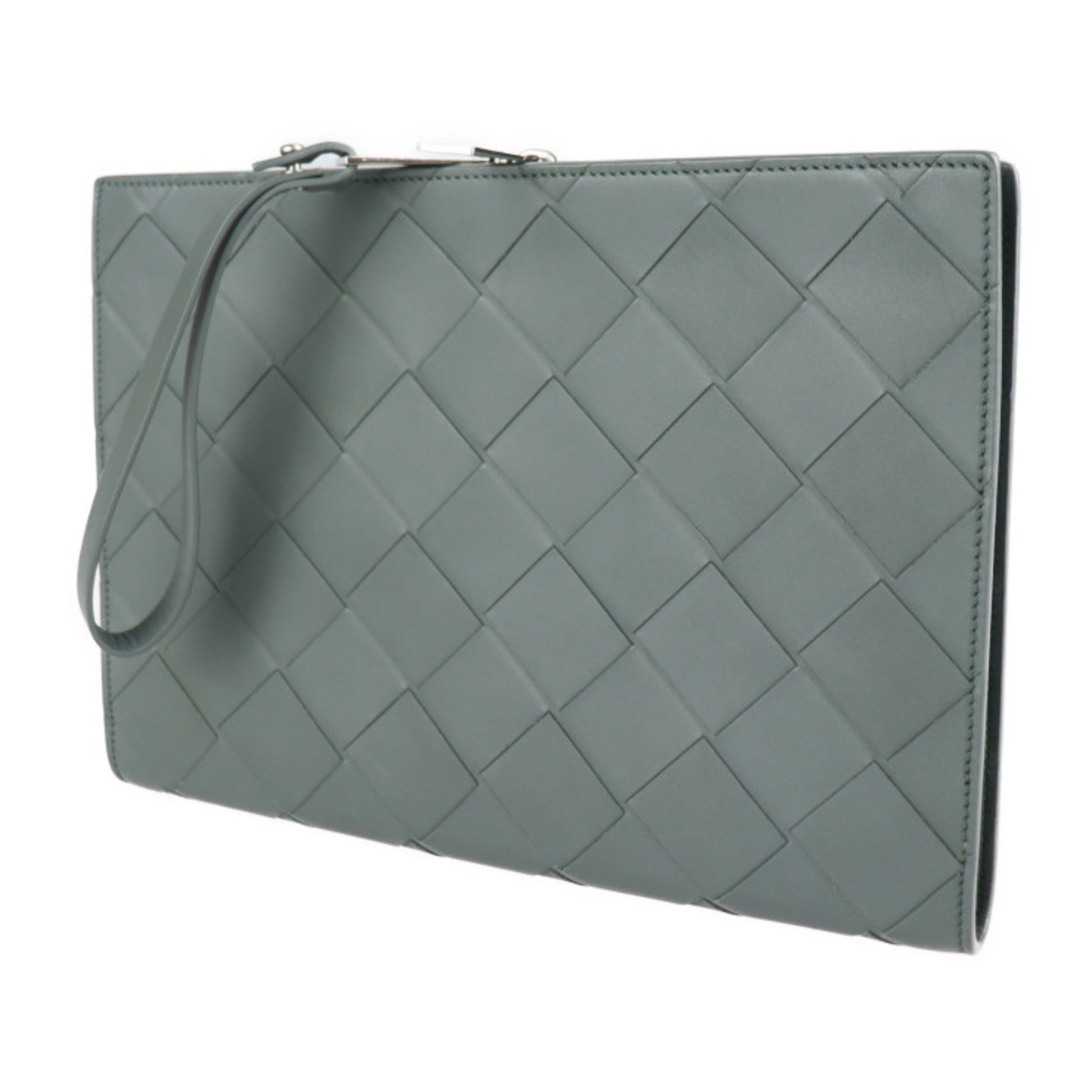 Bottega Veneta Intrecciato, Grey, Leather, handbag