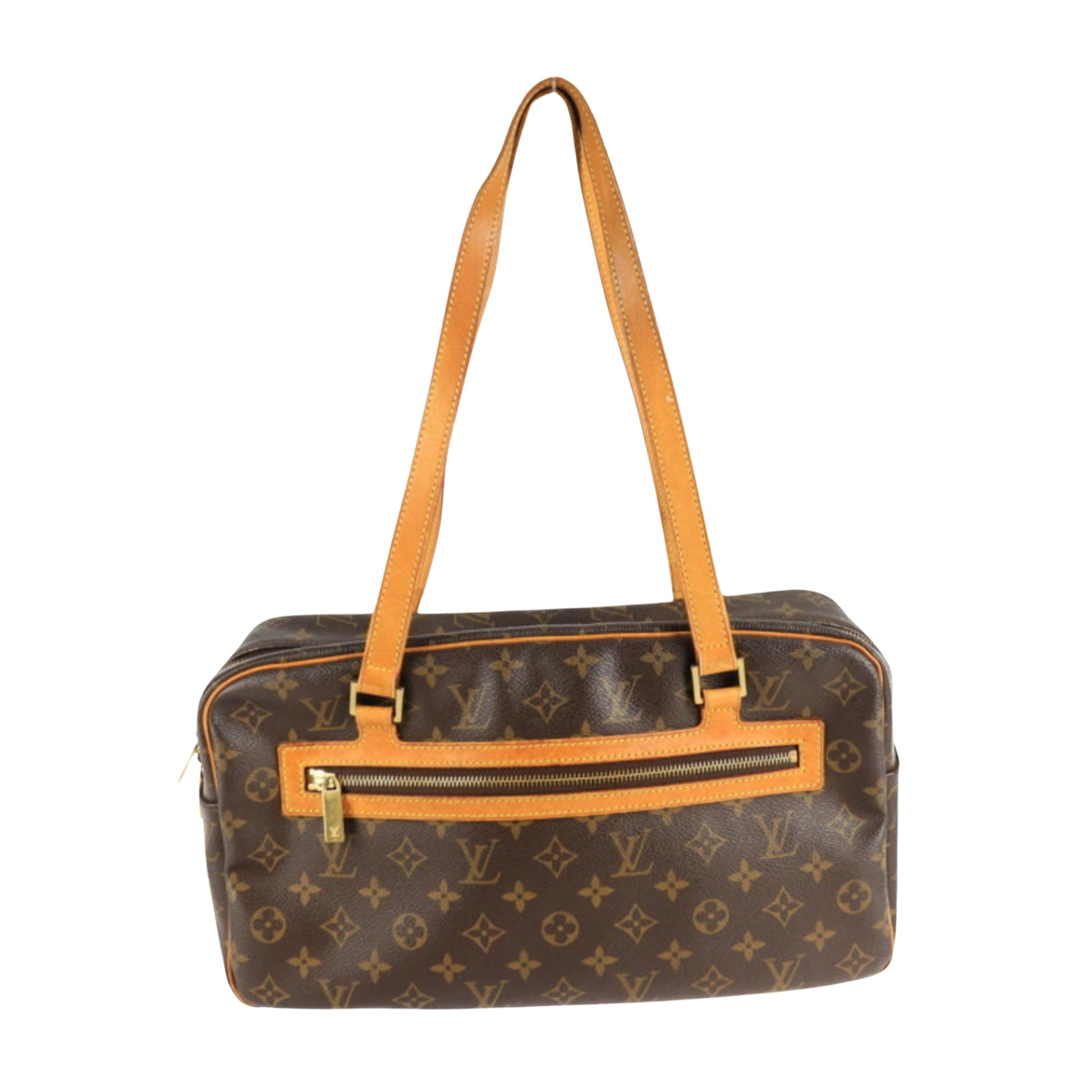 Louis Vuitton Cité, Brown, Canvas, shoulder