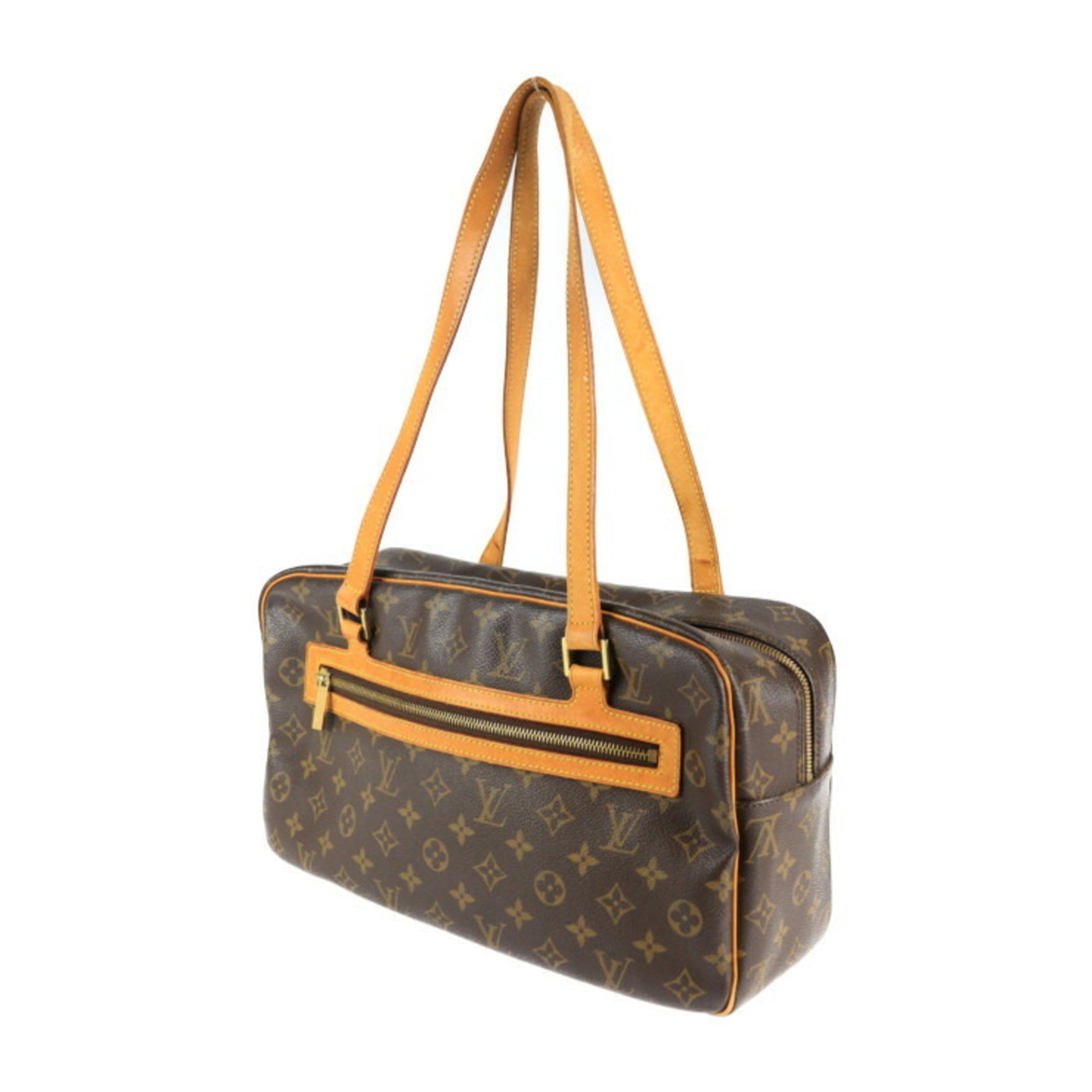 Louis Vuitton Cité, Brown, Canvas, shoulder