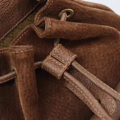 Gucci Vintage Bamboo Suede, Brown, Suede, Backpack