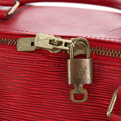 Louis Vuitton Keepall Epi, Red, Leather, Travel Bag