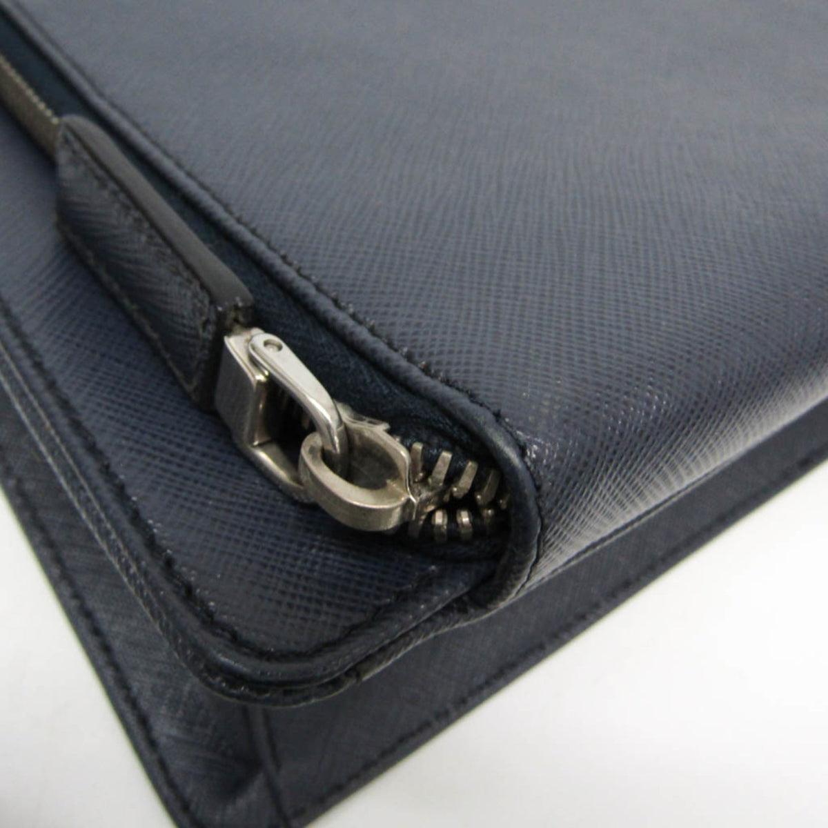 Prada Convertible Travel Saffiano Leather, Navy, Leather, Briefcase