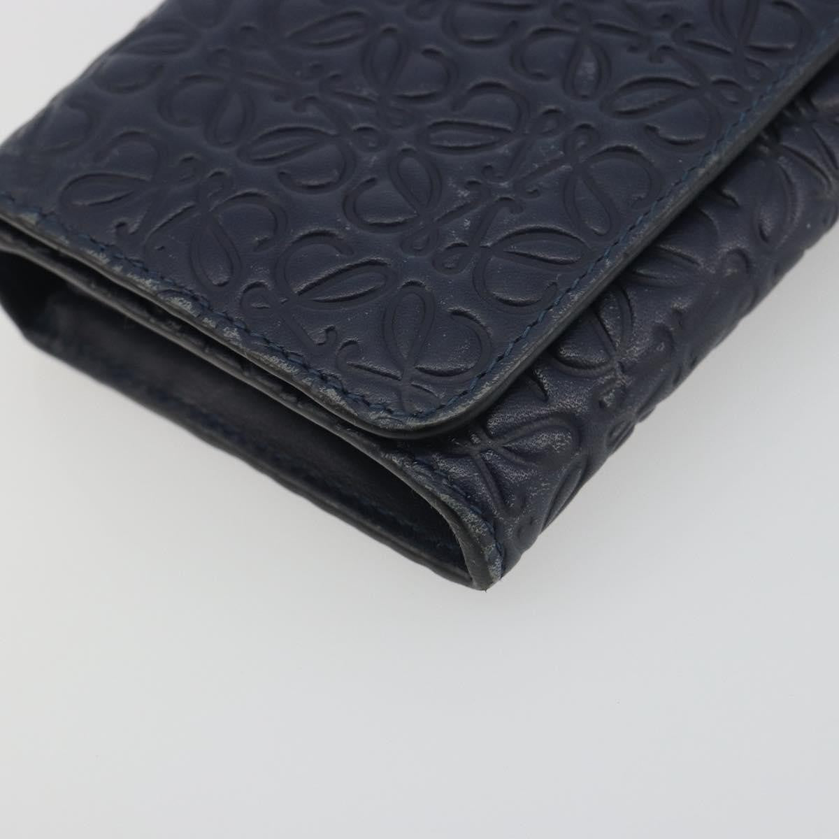 Loewe Anagram Leather, Navy, Leather, Wallet