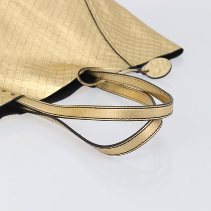 Bottega Veneta Intrecciomirage Leather, Gold, Leather, Tote Bag