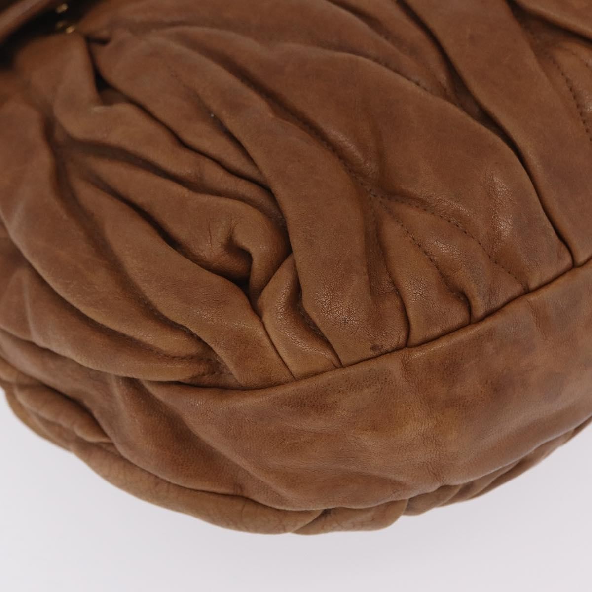 Miu Miu Coffer Convertible Hobo Matelasse Leather, Brown, Leather, Shoulder Bag