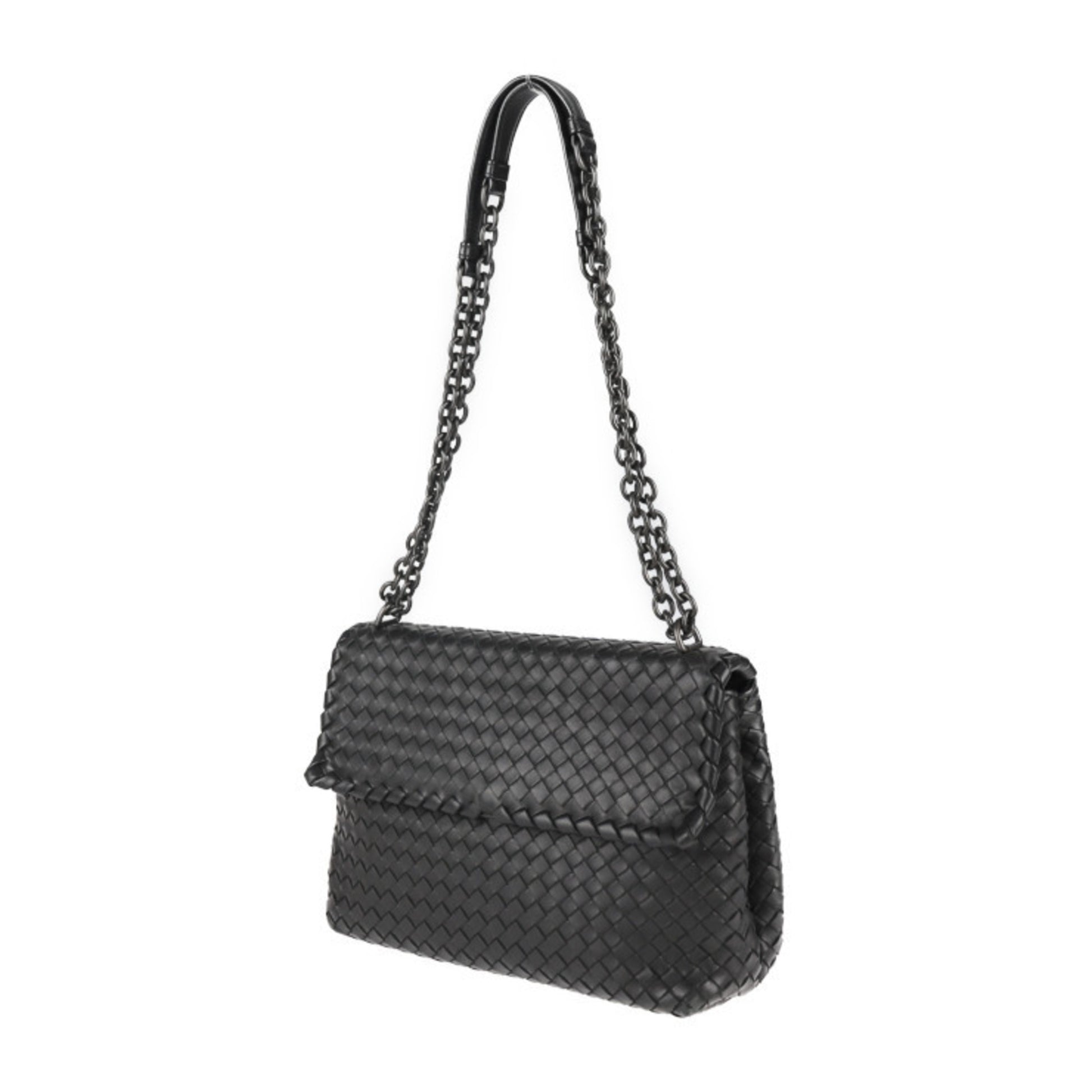 Bottega Veneta Olimpia, Black, Leather, shoulder