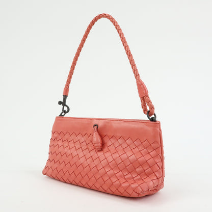 Bottega Veneta Shoulder Intrecciato Nappa, Pink, Leather, Shoulder Bag