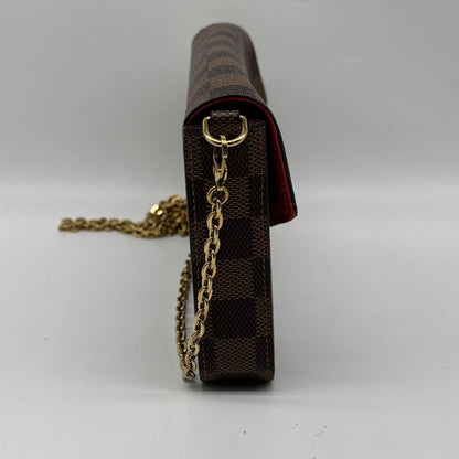Louis Vuitton Pochette Damier, Brown, Canvas, Clutch