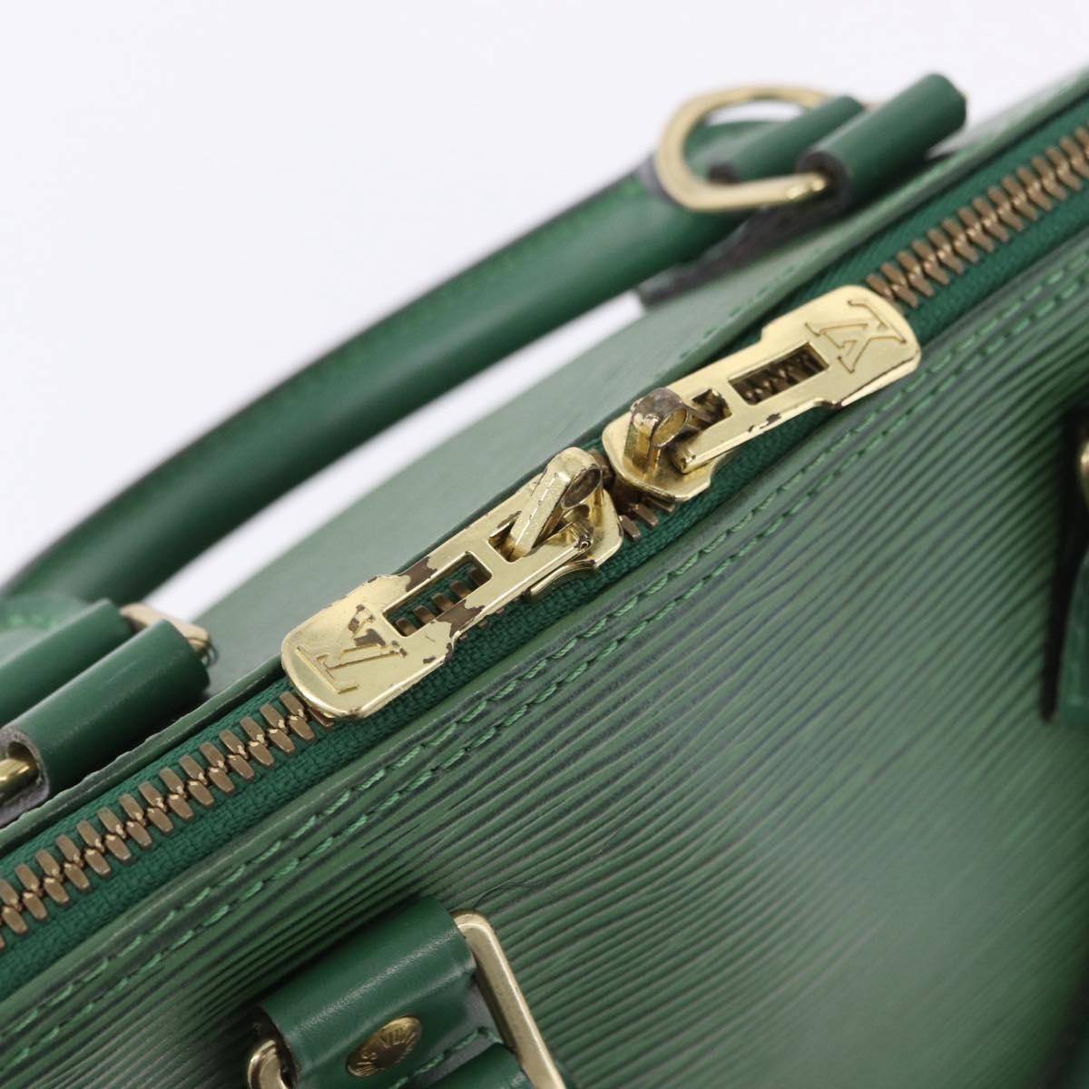 Louis Vuitton Alma Epi, Green, Leather, Handbag