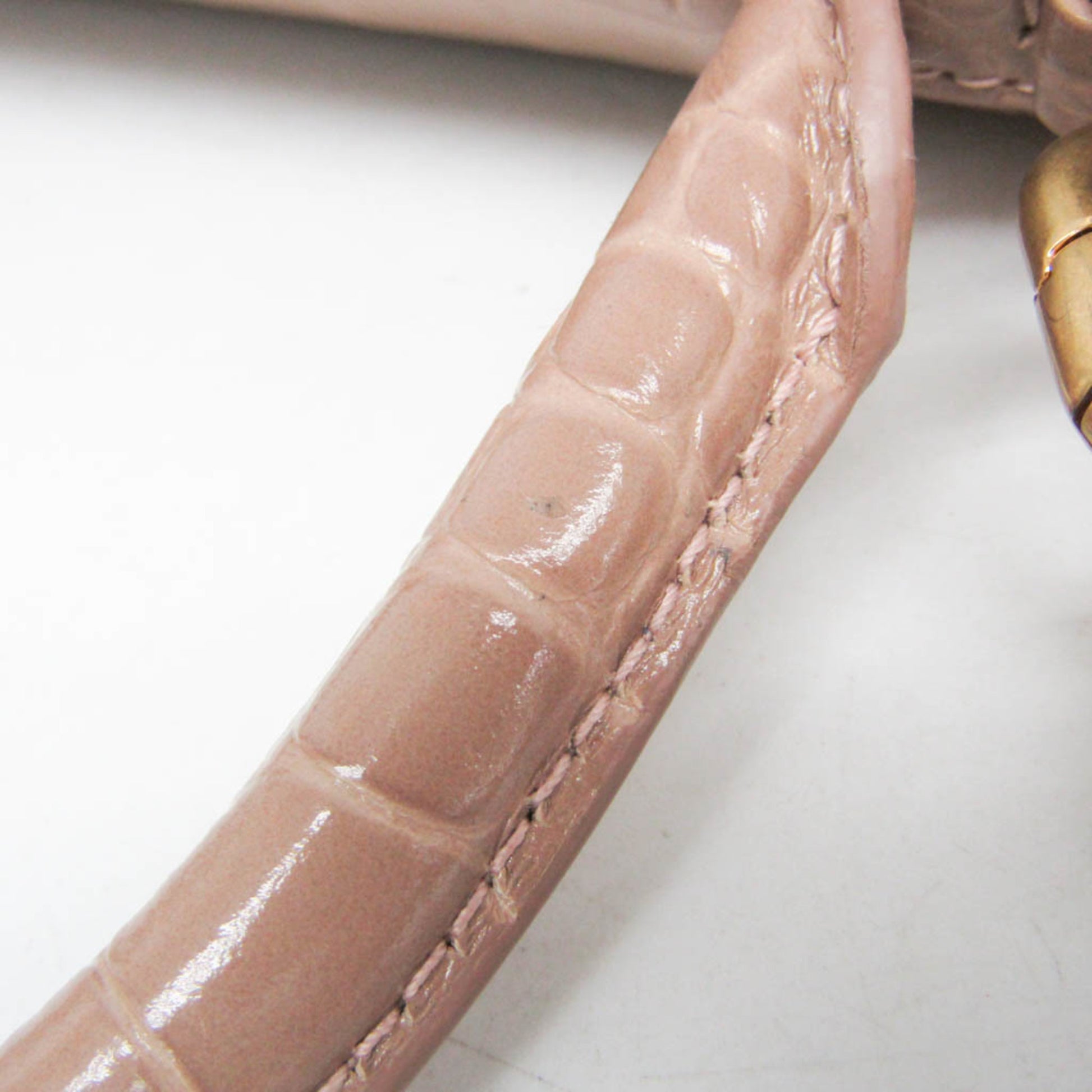 Balenciaga Hourglass Crocodile Embossed, Pink, Leather, Handbag
