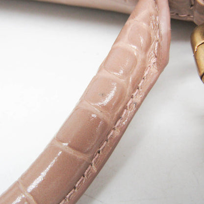 Balenciaga Hourglass Crocodile Embossed, Pink, Leather, Handbag