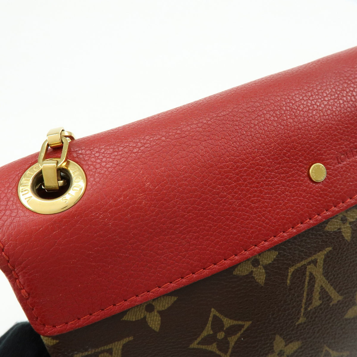 Louis Vuitton Pallas Chain Monogram Canvas and Calfskin, Brown, Canvas, Shoulder Bag