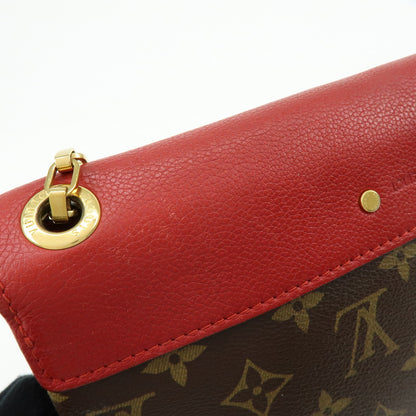 Louis Vuitton Pallas Chain Monogram Canvas and Calfskin, Brown, Canvas, Shoulder Bag