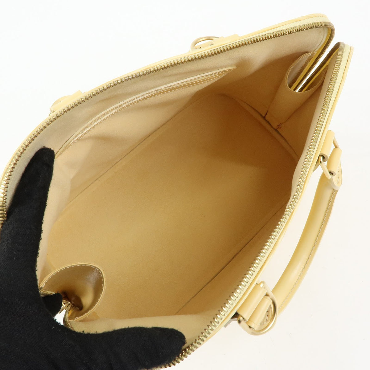 Louis Vuitton Alma Epi Leather, Yellow, Leather, Handbag