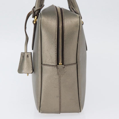 Prada Bauletto Saffiano Leather, Gold, Leather, Handbag