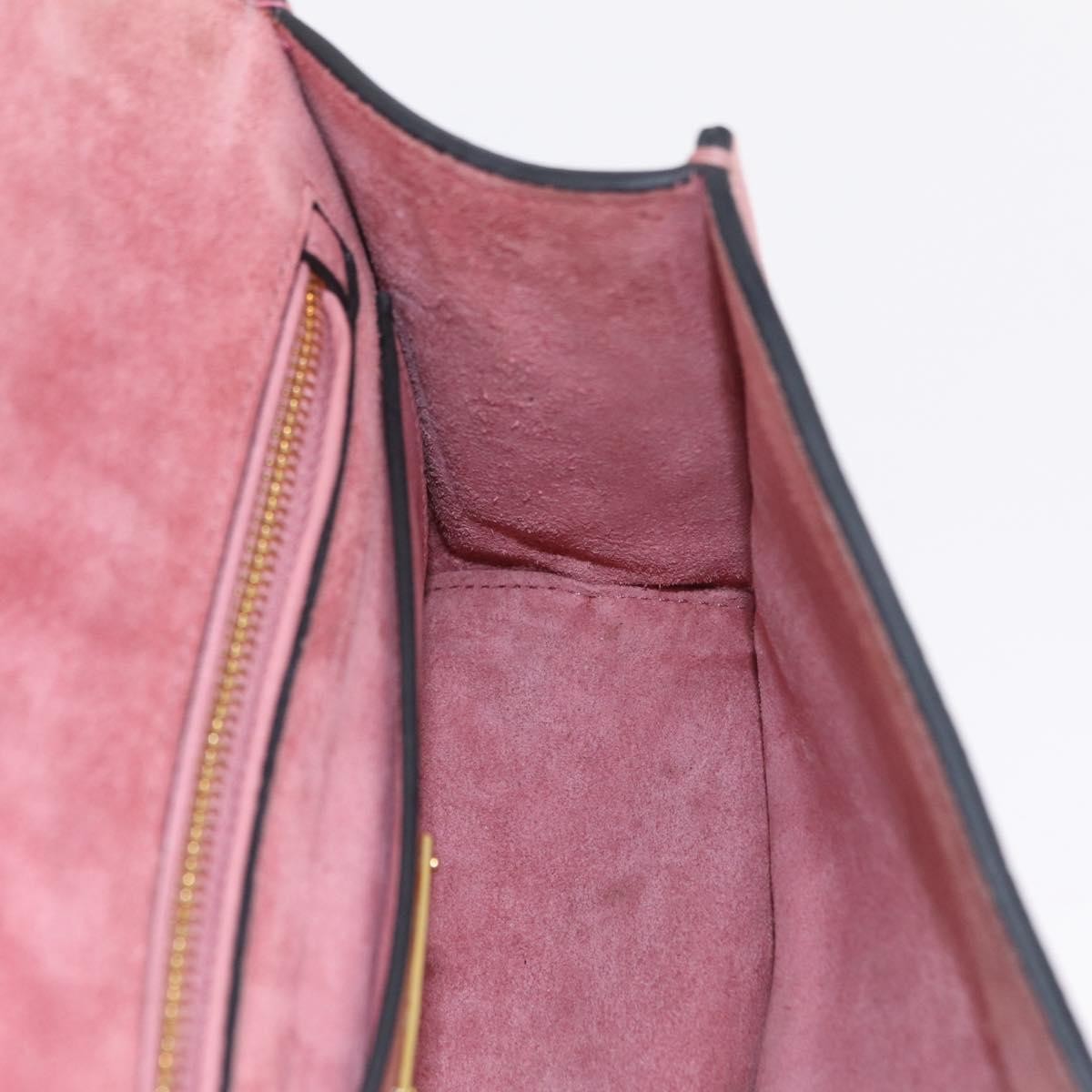 Miu Miu Madras Crystal Buckle Leather, Pink, Leather, Shoulder Bag