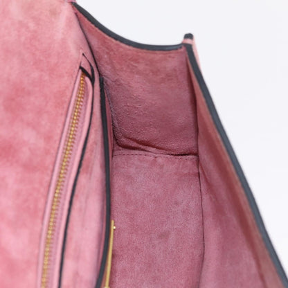 Miu Miu Madras Crystal Buckle Leather, Pink, Leather, Shoulder Bag