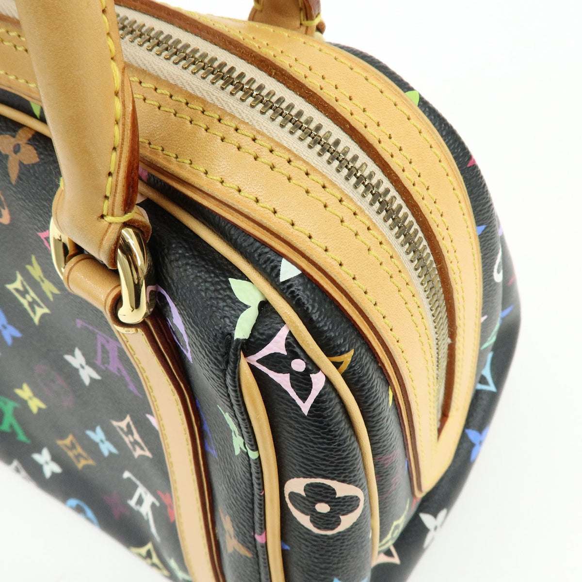 Louis Vuitton Priscilla Monogram Multicolor, Black, Canvas, Handbag