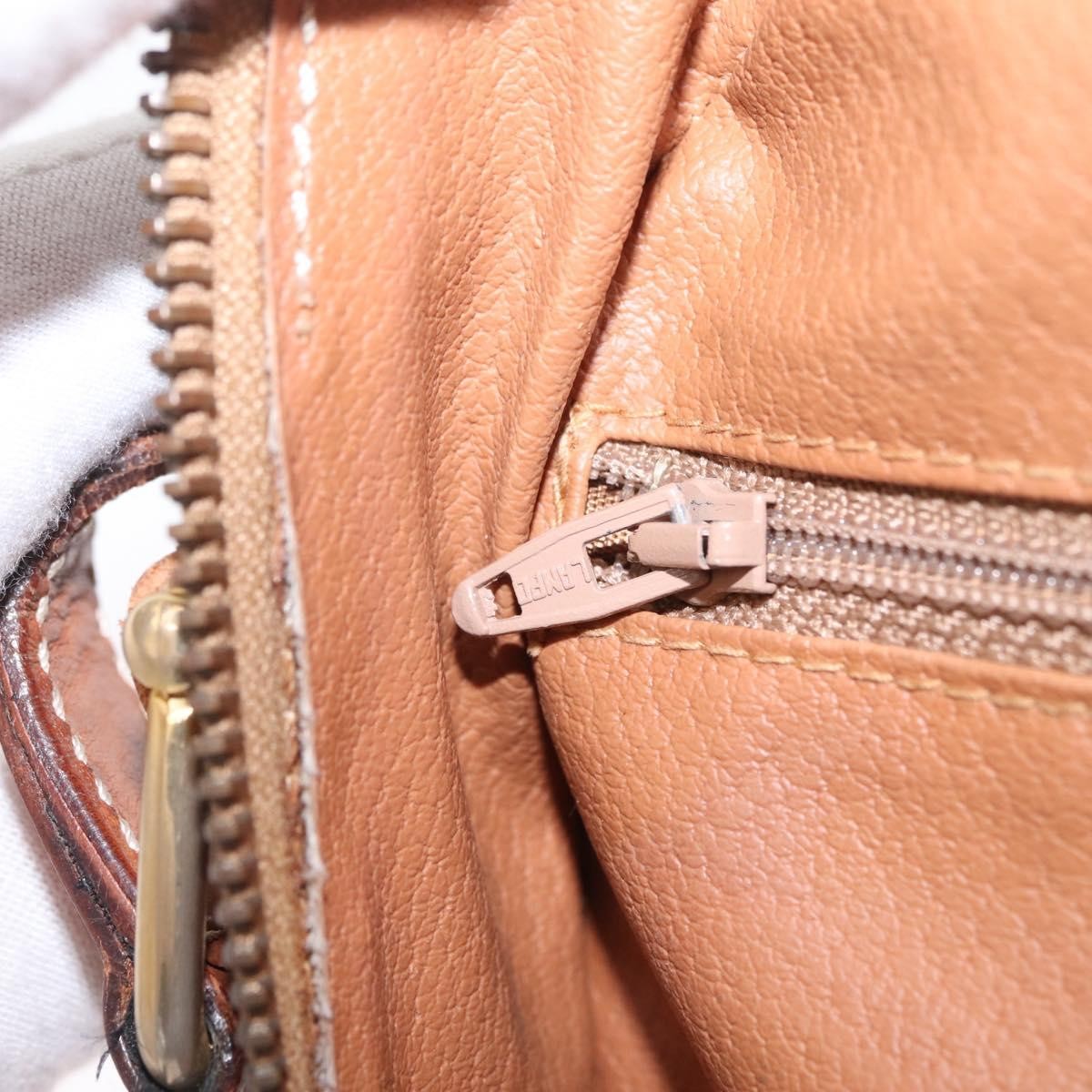 Celine Macadam Shoulder Leather, Brown, Canvas, Crossbody Bag