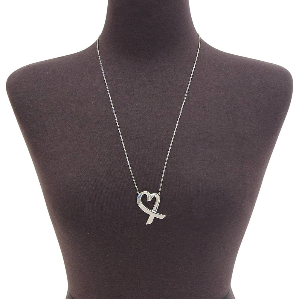 Tiffany & Co. Paloma Picasso Loving Heart Silver, Silver, Silver, Necklace