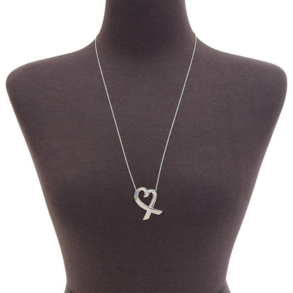 Tiffany & Co. Paloma Picasso Loving Heart Silver, Silver, Silver, Necklace