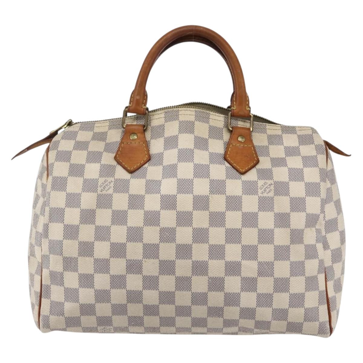Louis Vuitton Speedy Handbag Damier, BEIGE, CANVAS, Handbag