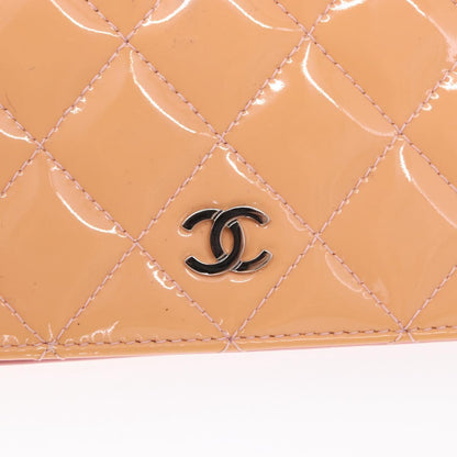 Chanel CC Wallet Quilted Patent, ORANGE, PATENT_LEATHER, Wallets
