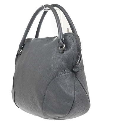 Salvatore Ferragamo Bonaria Satchel Leather, Gray, Leather, Handbag