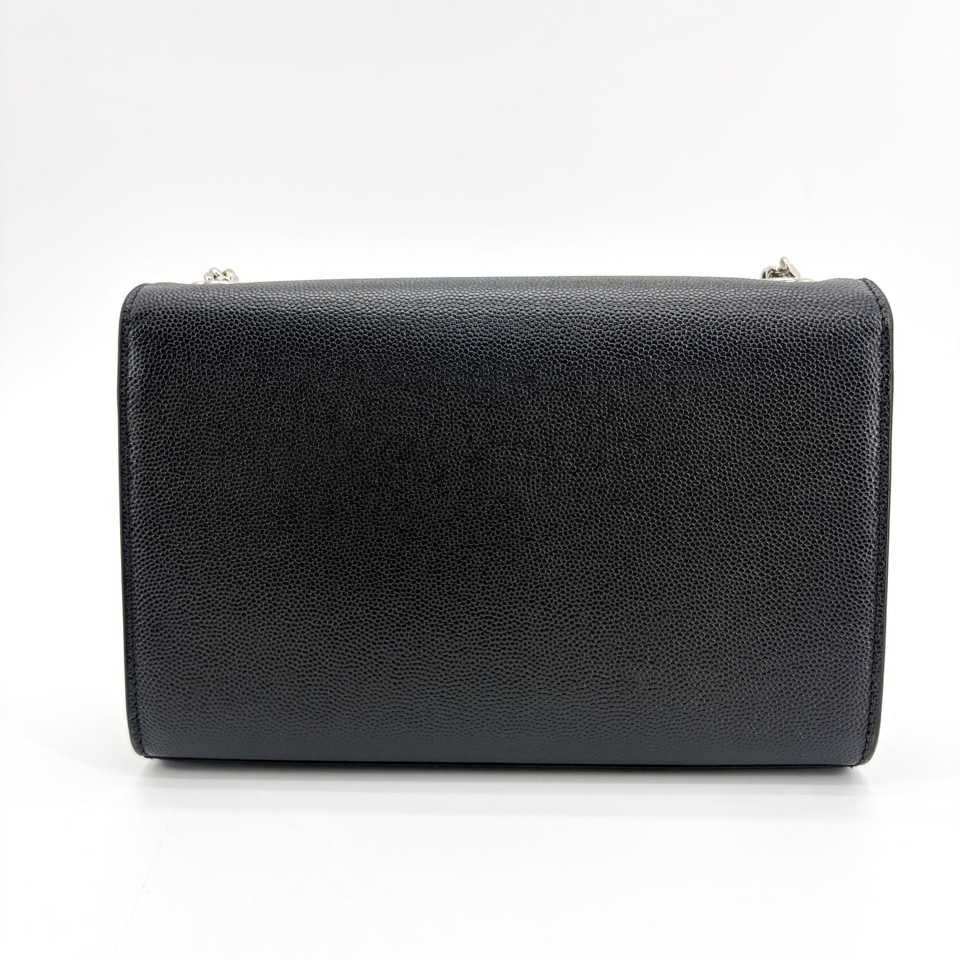 Saint Laurent Kate Crystal Embellished Patent, Black, Leather, Crossbody Bag