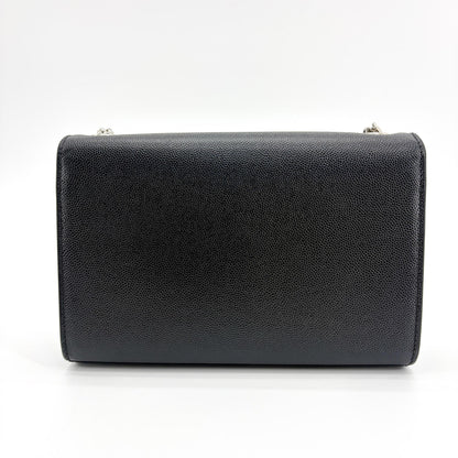 Saint Laurent Kate Crystal Embellished Patent, Black, Leather, Crossbody Bag